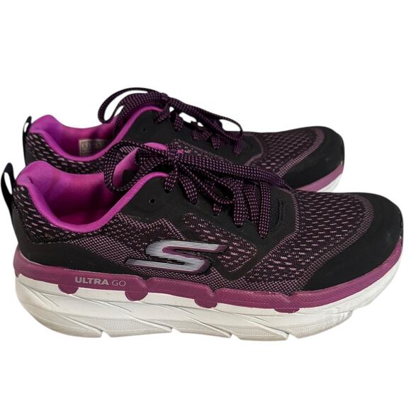 SKECHERS Purple Black Go Run Goga Mat Comfort Shoes SZ 6 - Picture 8 of 10